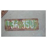 1938 Minnesota License Plate