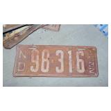 1932 North Dakota License Plate