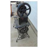 Very Old Singer Leather Treadle Sewing Machine