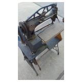 Very Old Singer Leather Treadle Sewing Machine