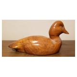 Hand Carved Wood Duck Decoy - Signed - Common Goldeneye