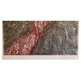 Pair of Framed Signed Linocut Artworks