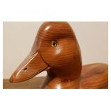 Hand Carved Wood Duck Decoy - Signed - Common Goldeneye