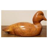 Hand Carved Wood Duck Decoy - Signed - Common Goldeneye