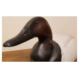 Handmade Carved Signed Wooden Duck Decoy - 16"