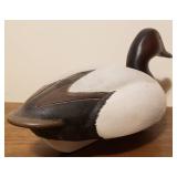 Handmade Carved Signed Wooden Duck Decoy - 16"