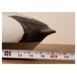 Handmade Carved Signed Wooden Duck Decoy - 16"