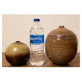 2 Signed Studio Art Pottery Vases