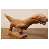 Carved Wood Dinosaur #1 - 14"