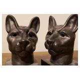 Very Cool Large Set of Cast Iron on Granite Cat Bookends