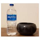 Vintage Native American Black on Black Pottery Bowl