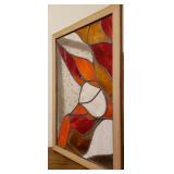 Stained Glass Window w/Abstract Design #1