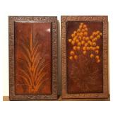 Pair of Mid Century Ceramic Wall Tile Displays