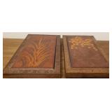 Pair of Mid Century Ceramic Wall Tile Displays