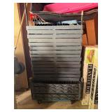 Lot of 5 Complete 4-tier (adjustable) Plastic Shelving Units
