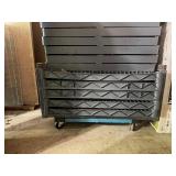 Lot of 5 Complete 4-tier (adjustable) Plastic Shelving Units