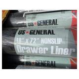 8 Brand New Rolls of US GENERAL Non-Slip Tool Chest Drawer Liner