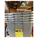 Lot of 15 Large Heavy Duty Black & Yellow Totes w/Lids
