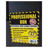 Lot of 15 Large Heavy Duty Black & Yellow Totes w/Lids