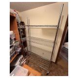 Excellent Clean 4-Tier Stainless Steel NSF Rollin Shelving Unit