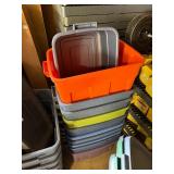 LARGE Lot of Approx 30+ Rubbermaid Totes w/Lids