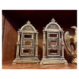 2 Sets of Vintage Brass Bookends - Eagles & Large Brass Doors