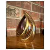 Great Looking Mid Century Brass "Flame" Bookend Set by Ben Seibel