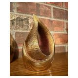 Great Looking Mid Century Brass "Flame" Bookend Set by Ben Seibel