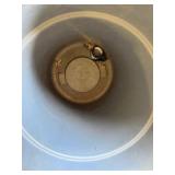 3 Large Plastic Trash Cans w/Lids & Rubbermaid Can w/Roller Attachment