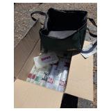 LARGE Lot of Clear Plastic PLANO Fishing Tackle Boxes w/2 Canvas Carriers #1