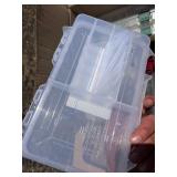 LARGE Lot of Clear Plastic PLANO Fishing Tackle Boxes w/2 Canvas Carriers #1