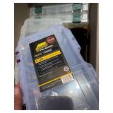 LARGE Lot of Clear Plastic PLANO Fishing Tackle Boxes w/2 Canvas Carriers #1