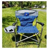 Pair of New or Like-New TIMBER RIDGE Camp Chairs w/Fold-Up Side Tables
