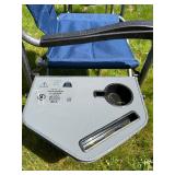 Pair of New or Like-New TIMBER RIDGE Camp Chairs w/Fold-Up Side Tables