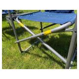 Pair of New or Like-New TIMBER RIDGE Camp Chairs w/Fold-Up Side Tables
