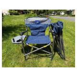 Pair of New or Like-New TIMBER RIDGE Camp Chairs w/Fold-Up Side Tables