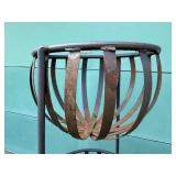 3 Outdoor Metal Plant Basket Stands
