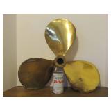 LARGE Vintage Solid Brass Federal Boat Propeller