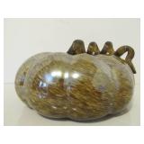 Signed JL Art Glass Gourd