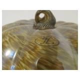 Signed JL Art Glass Gourd