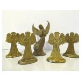 Group of Vintage Sold Brass Angel Figures