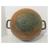 Large Antique Copper Bowl w/Handles