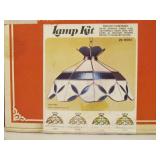 New in Box Vintage Tiffany Style Slag Glass Hanging Lamp Kit
