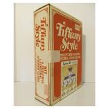 New in Box Vintage Tiffany Style Slag Glass Hanging Lamp Kit