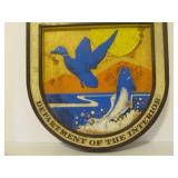 Original Vintage Embossed US FISH & WILDLIFE Service Sign