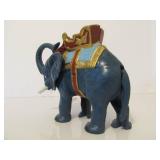 Cast Iron Circus Elephant Mechanical Coin Bank