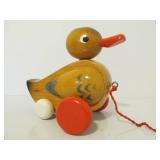 Nice Vintage BRIO Sweden Wooden Duck Pull Toy