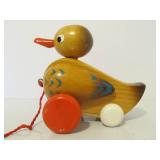 Nice Vintage BRIO Sweden Wooden Duck Pull Toy