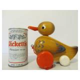 Nice Vintage BRIO Sweden Wooden Duck Pull Toy