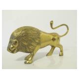 Solid Brass Vintage Lion Statue